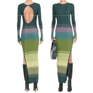 STAUD Edna Ombre Sweater Dress